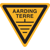 Sticker met pictogram "Aarding - Terre"