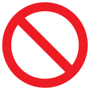 Sticker met pictogram Algemeen verbod ISO7010 - P001