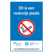 Sticker Dit is een rookvrije plaats