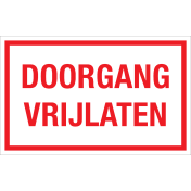 Sticker Verboden Vrijlaten - tekststicker met rode tekst