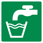 Sticker met pictogram drinkwater ISO 7010