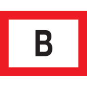 Sticker met pictogram B - voedingsaansluiting droge blusleiding - NEN 1594