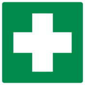 Sticker met pictogram EHBO