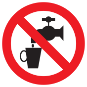 Sticker met pictogram Geen drinkwater