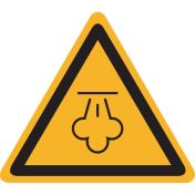 Sticker met pictogram "Waarschuwing Hete Stoom" - ISO7010 - W080