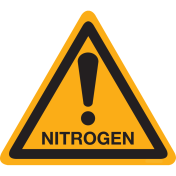 Sticker met pictogram "Waarschuwing Nitrogen"