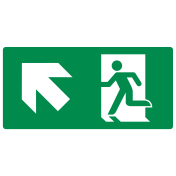 Sticker met pictogram links omhoog ISO 7010