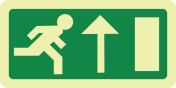 Nooduitgang rechtdoor (sticker fotoluminescerend)