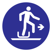 Sticker Uitstappen rodelbaan rechts