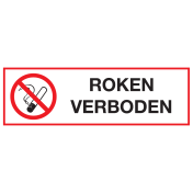 Sticker met pictogram en tekst Roken verboden