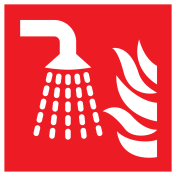Sticker met pictogram van een sprinkler nozzle