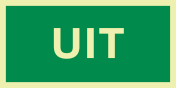Tekst uit (sticker fotoluminescerend)