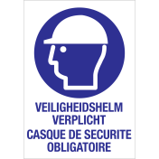 Autocollant Casque de securite obligatoire 