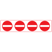 Sticker met verboden richting voor deuren