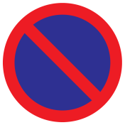 Sticker met pictogram Parkeren verboden