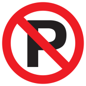 Sticker met pictogram Verboden te parkeren