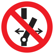 Sticker met pictogram Verboden te schakelen ISO7010 - P031