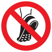 Sticker met pictogram Spikes verboden ISO7010 - P035