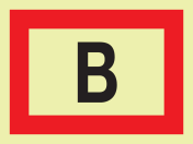 Droge blusleiding (sticker fotoluminescerend)