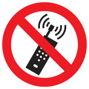 Greenline UV sticker met pictogram Mobiele telefoons verboden ISO7010 - P013
