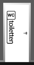 Deursticker toilet