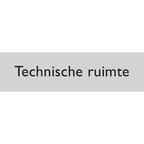 Deurbordje Technische Ruimte Aluminium look