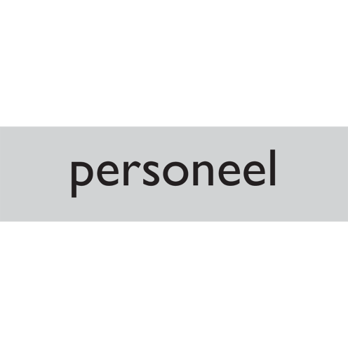 Deurbordje personeel aluminium look 