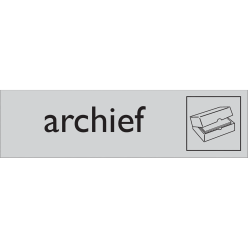 Deurbordje Archief zelfklevend Aluminium look
