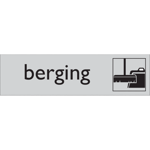 Deurbordje Berging zelfklevend Aluminium look