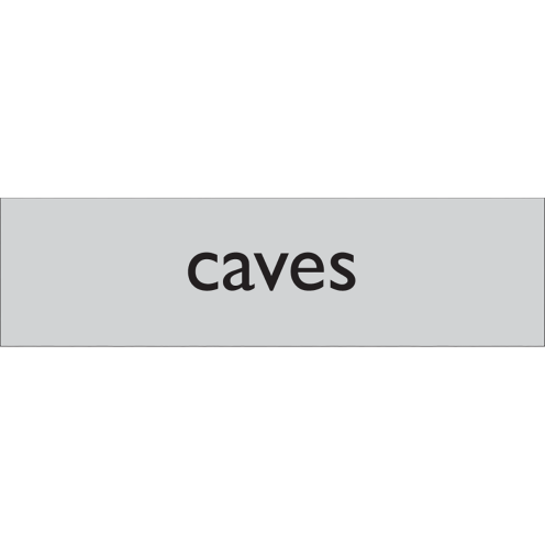 Deurbordje Caves zelfklevend Aluminium look