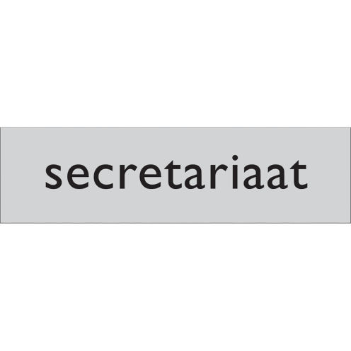 Deurbordje Secretariaat zelfklevend aluminium look