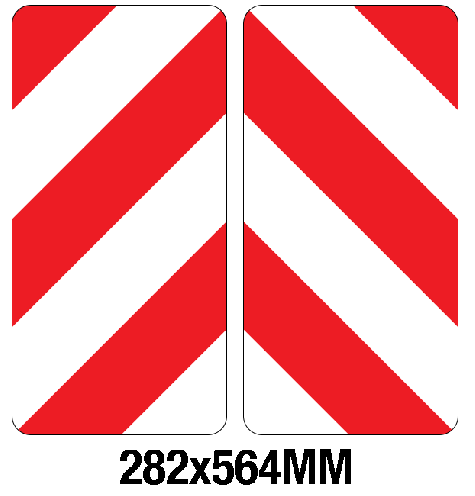 Breedte markering rood/wit reflecterende klasse II