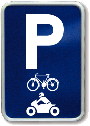 Parkeerplaats fiets / motor (Dibond)