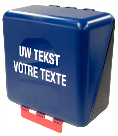 Secubox midi blauw Eigen tekst