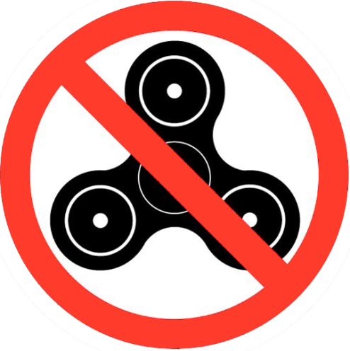Verboden spinners (bordje)