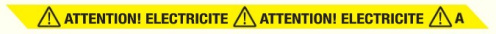 Afzetlint attention! Electricite