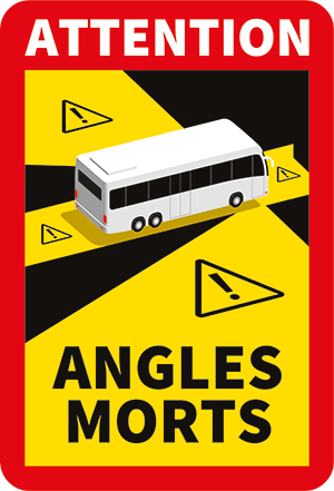 Magneet met tekst Attention Angles morts