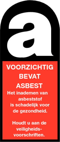 Asbest aanduiding NL (sticker UV-line)