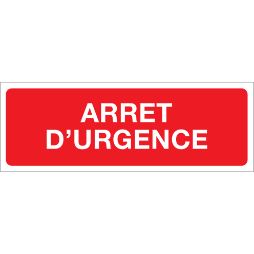 Autocollant Arret d'Urgence