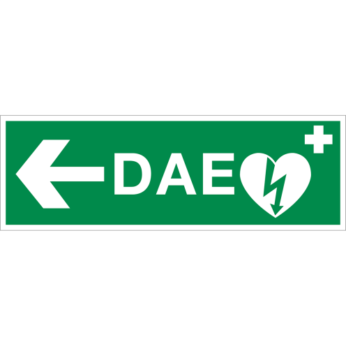 Autocollant DAE - ILCOR a gauche