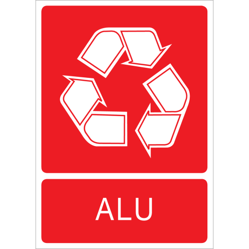 Autocollant recyclage des alu