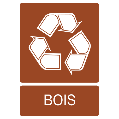 Autocollant recyclage du bois