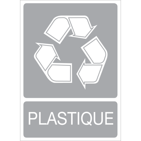 Autocollant recyclage du plastique