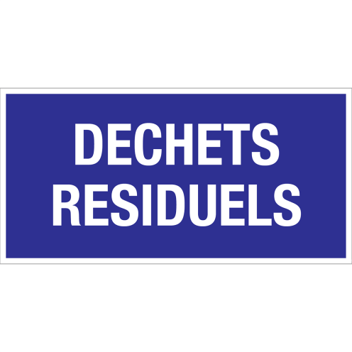 Autocollant Recyclage Dechets residuels