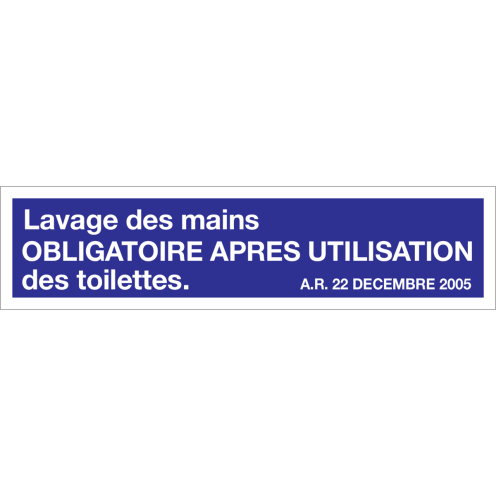 Autocollant Lavage des mains Obligatoire apres utilisation des toilettes 