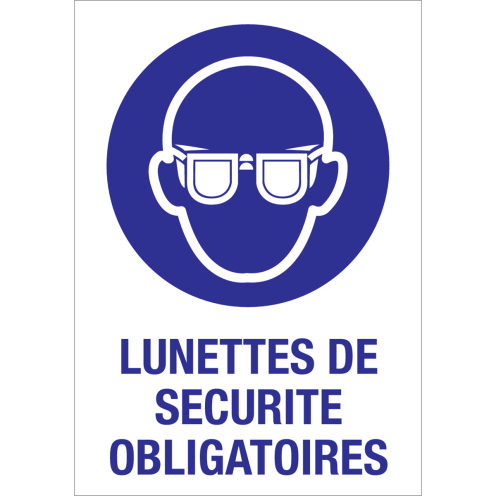 Autocollant Lunettes de securite obligatoires