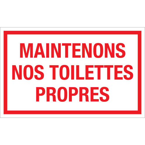 Autocollant Maintenons nos toilettes propres