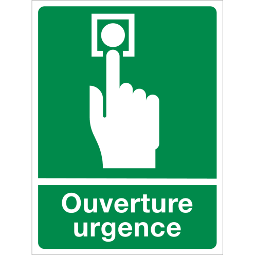 Autocollant ouverture urgence