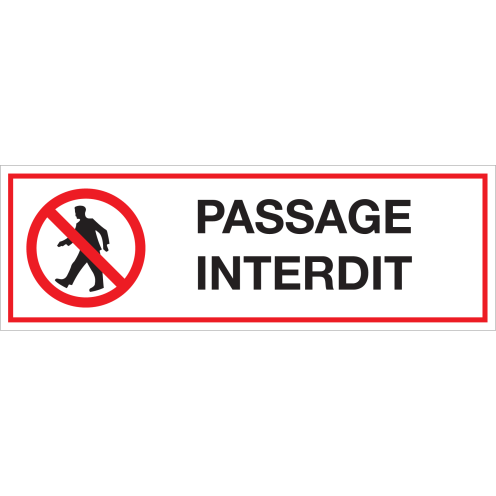 Autocollant Passage interdit