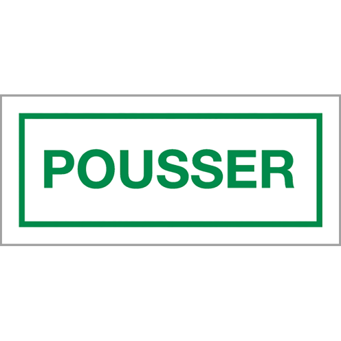 Autocollant pousser